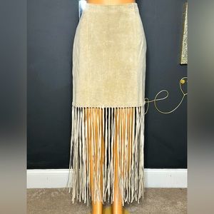 Genuine leather skirt